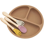 Set Cuillère & Fourchette Bébé en Silicone – Apprentissage des Repas