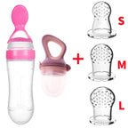 Safe Baby Spoon Bottle and Fruit Feeder Kit Baby Feeding Bottle Toddler Fresh Vegetable Fruit Pacifier Toddler Feeding Supplies