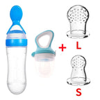 Safe Baby Spoon Bottle and Fruit Feeder Kit Baby Feeding Bottle Toddler Fresh Vegetable Fruit Pacifier Toddler Feeding Supplies