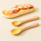 Set Cuillère & Fourchette Bébé en Silicone – Apprentissage des Repas