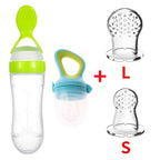 Safe Baby Spoon Bottle and Fruit Feeder Kit Baby Feeding Bottle Toddler Fresh Vegetable Fruit Pacifier Toddler Feeding Supplies