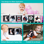 Baby Cloth Book High Contrast Baby Toys 0M+ Newborn Crib Toys Black and White Animal Sensory Cloth Books Montessori Toys