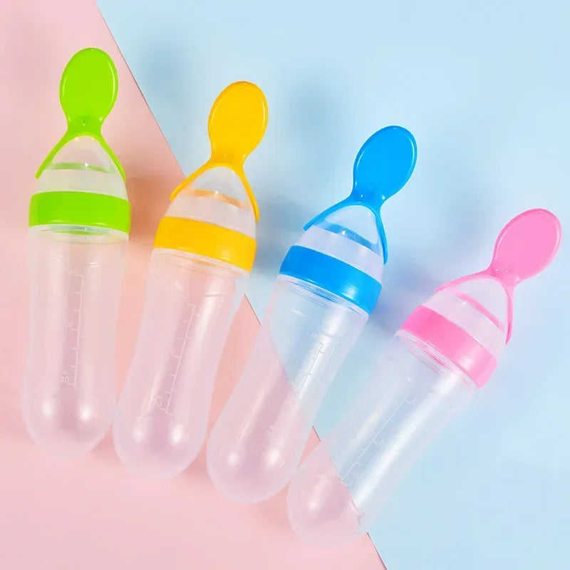 Safe Baby Spoon Bottle and Fruit Feeder Kit Baby Feeding Bottle Toddler Fresh Vegetable Fruit Pacifier Toddler Feeding Supplies