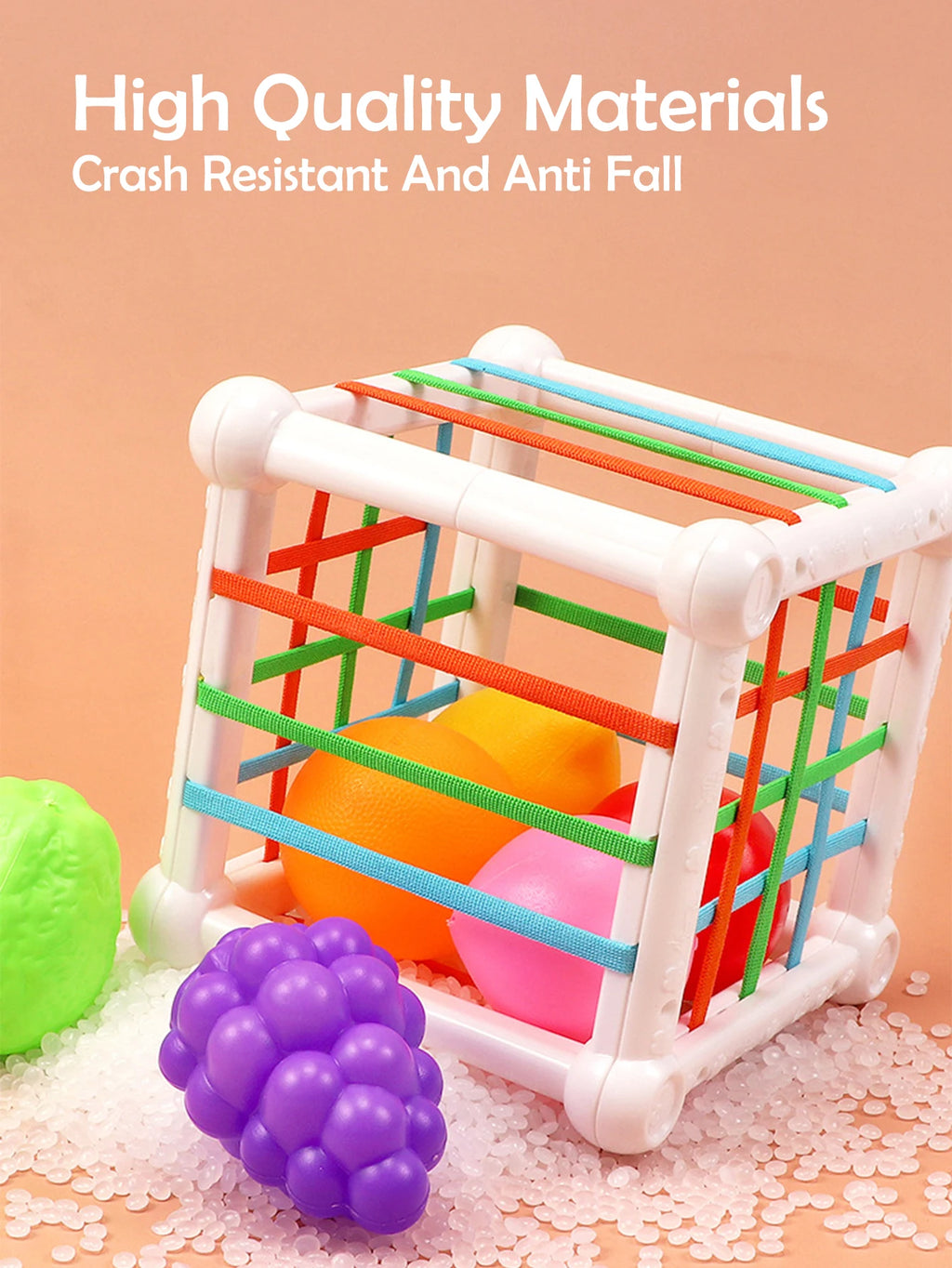 Cube éducatif 7 pièces – Tri de formes & empilement pour bébé