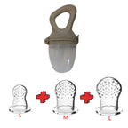 5 in 1 Baby Fruit Feeder with Nipple Set Baby Silicone Mesh Bag Pacifier Fruit and Vegetable Feeder Nursing Toddler Teething Toy