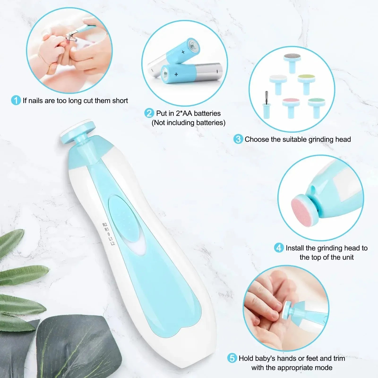 Coupe-Ongles Électrique Bébé – Lime Douce & Sécurisée