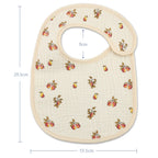 2pcs Newborn Baby Cotton Gauze Bibs Waterproof Infant Boys Girls Burp Cloths Printing Scarf Toddler Saliva Towel Feeding Stuff