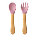 Set Cuillère & Fourchette Bébé en Silicone – Apprentissage des Repas