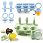 4/6 Cavity New Baby Teething Ice Cream Stick Mold Perfect for Freezing Milk Homemade Popsicles Summer Kitchen DIY Ice Cream Mold