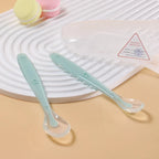 2 Pcs Baby Silicone Spoon Learning Spoon Set Stars Tableware Kids Soft Silicone Feeding Spoon Training Baby Reborn Silicone