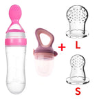 Safe Baby Spoon Bottle and Fruit Feeder Kit Baby Feeding Bottle Toddler Fresh Vegetable Fruit Pacifier Toddler Feeding Supplies