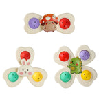 Suction wheel Fun rotating toy multi-scene playable compact portable suction adsorption smooth surface 3pcs