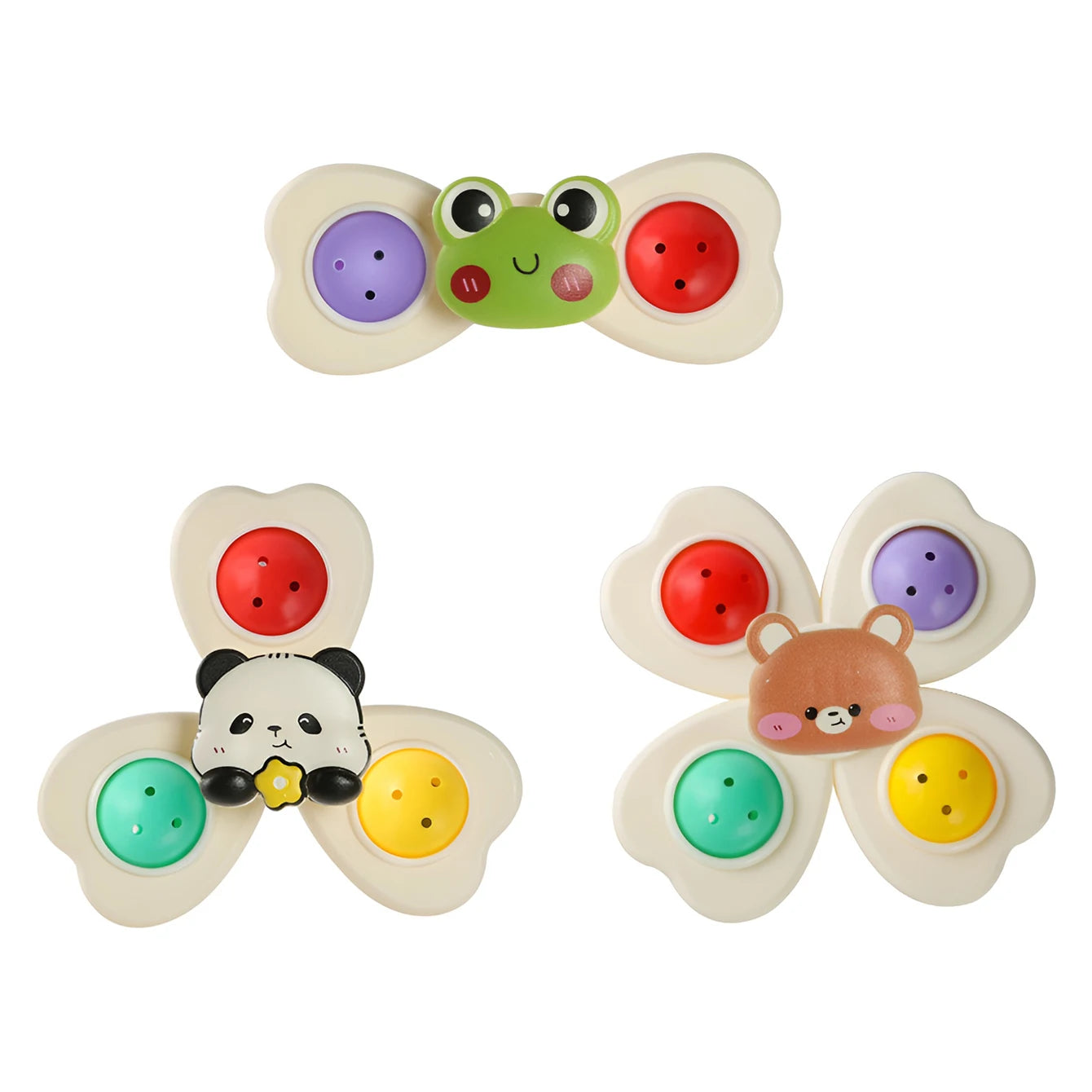 Suction wheel Fun rotating toy multi-scene playable compact portable suction adsorption smooth surface 3pcs