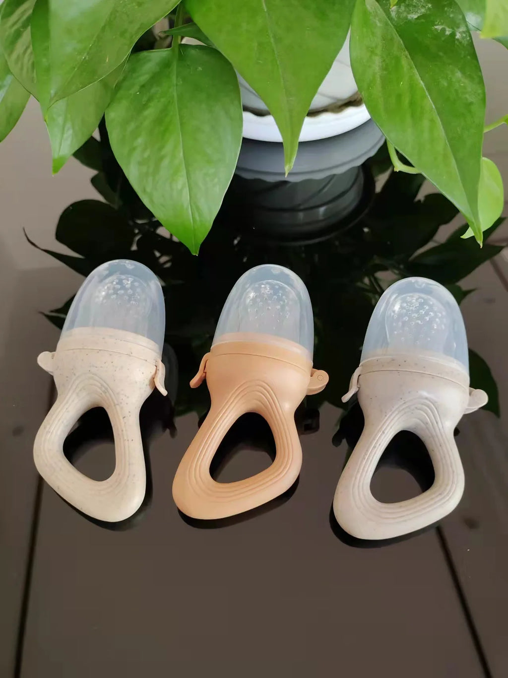 5 in 1 Baby Fruit Feeder with Nipple Set Baby Silicone Mesh Bag Pacifier Fruit and Vegetable Feeder Nursing Toddler Teething Toy