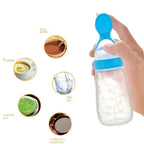 Safe Baby Spoon Bottle and Fruit Feeder Kit Baby Feeding Bottle Toddler Fresh Vegetable Fruit Pacifier Toddler Feeding Supplies