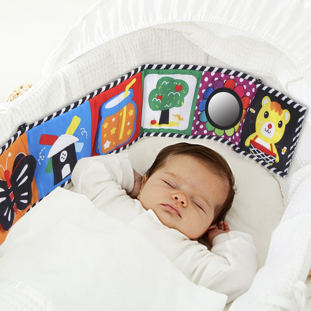 Baby Cloth Book High Contrast Baby Toys 0M+ Newborn Crib Toys Black and White Animal Sensory Cloth Books Montessori Toys