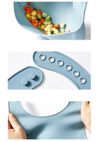 Bavoir Bébé en Silicone Imperméable & Réglable – Sans BPA