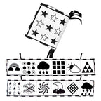 Soft Baby Books 3D Touch Feel High Contrast Cloth Book Sensory Early Learning Stroller Toys for Infant Toddler Gifts 0-12 Months