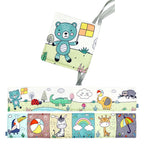 Soft Baby Books 3D Touch Feel High Contrast Cloth Book Sensory Early Learning Stroller Toys for Infant Toddler Gifts 0-12 Months