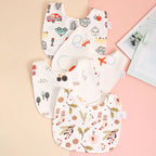 Lot de 4 bavoirs coton