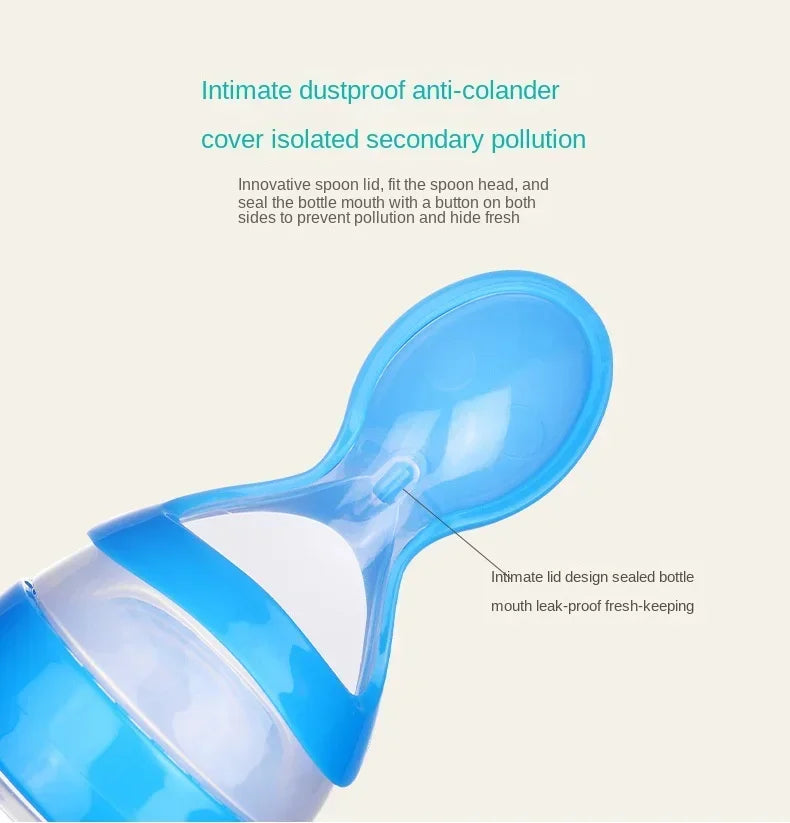 Safe Baby Spoon Bottle and Fruit Feeder Kit Baby Feeding Bottle Toddler Fresh Vegetable Fruit Pacifier Toddler Feeding Supplies