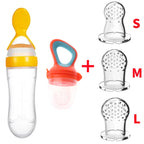 Safe Baby Spoon Bottle and Fruit Feeder Kit Baby Feeding Bottle Toddler Fresh Vegetable Fruit Pacifier Toddler Feeding Supplies