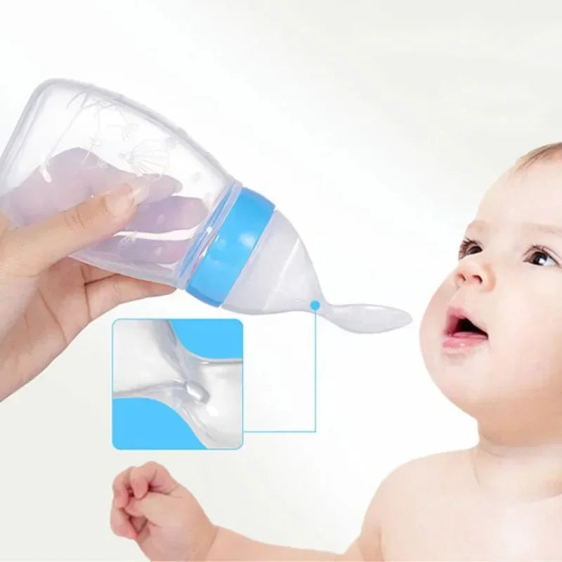 Safe Baby Spoon Bottle and Fruit Feeder Kit Baby Feeding Bottle Toddler Fresh Vegetable Fruit Pacifier Toddler Feeding Supplies