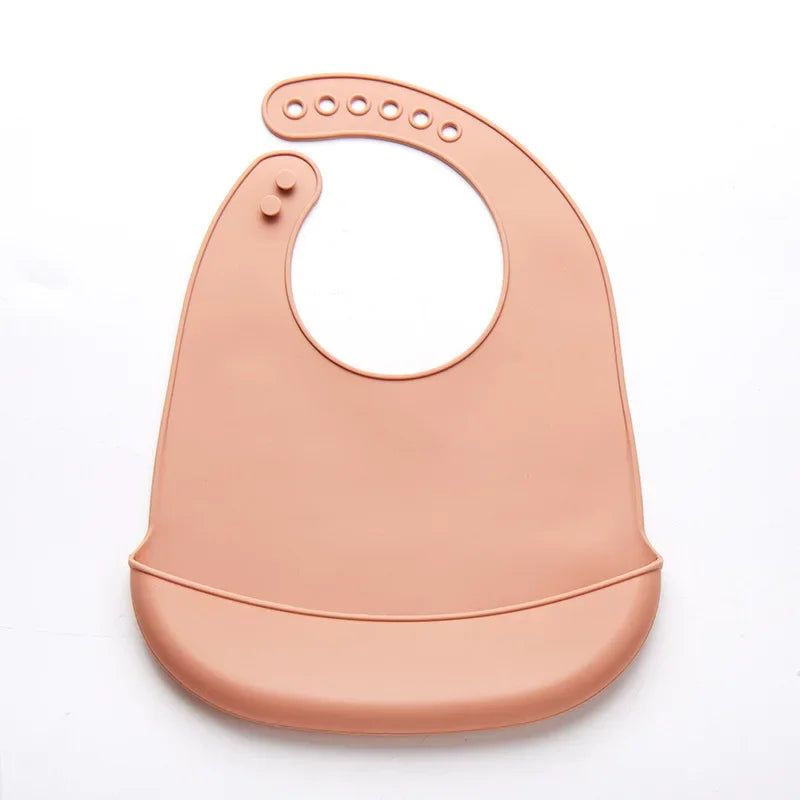Bavoir Bébé en Silicone Imperméable & Réglable – Sans BPA