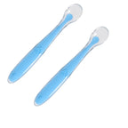 2 Pcs Baby Silicone Spoon Learning Spoon Set Stars Tableware Kids Soft Silicone Feeding Spoon Training Baby Reborn Silicone