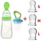 Safe Baby Spoon Bottle and Fruit Feeder Kit Baby Feeding Bottle Toddler Fresh Vegetable Fruit Pacifier Toddler Feeding Supplies