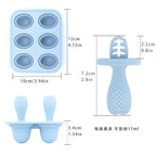4/6 Cavity New Baby Teething Ice Cream Stick Mold Perfect for Freezing Milk Homemade Popsicles Summer Kitchen DIY Ice Cream Mold