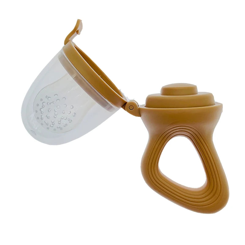 5 in 1 Baby Fruit Feeder with Nipple Set Baby Silicone Mesh Bag Pacifier Fruit and Vegetable Feeder Nursing Toddler Teething Toy
