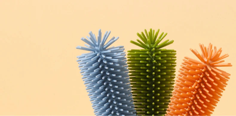 Set de 2 Brosses Biberon en Silicone Doux – Rotation 360°