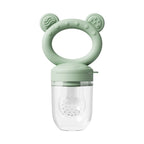 Baby Fruit Food Feeder & Mini Freezer Nibble Tray with Lid Breastmilk Popsicle Molds Silicone Infant Self Feeding Food Pacifier