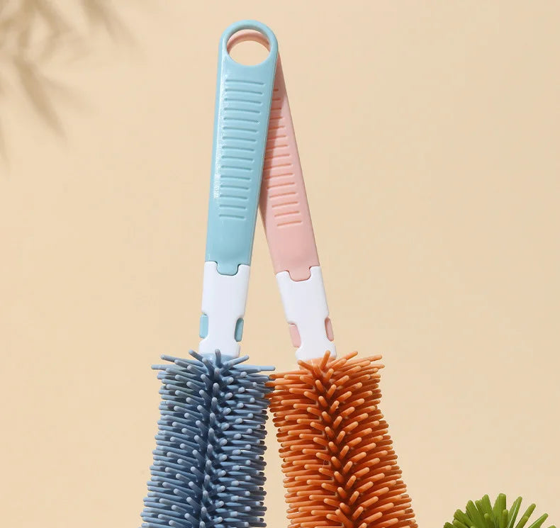 Set de 2 Brosses Biberon en Silicone Doux – Rotation 360°