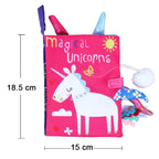 Soft Baby Books 3D Touch Feel High Contrast Cloth Book Sensory Early Learning Stroller Toys for Infant Toddler Gifts 0-12 Months