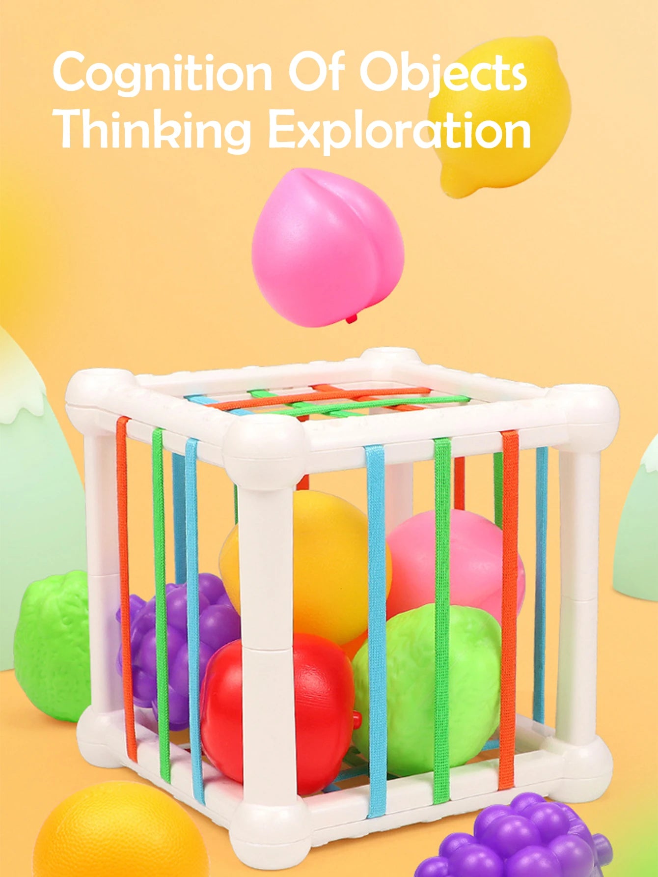 Cube éducatif 7 pièces – Tri de formes & empilement pour bébé
