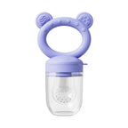 Baby Fruit Food Feeder & Mini Freezer Nibble Tray with Lid Breastmilk Popsicle Molds Silicone Infant Self Feeding Food Pacifier