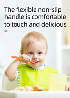 2 Pcs Baby Silicone Spoon Learning Spoon Set Stars Tableware Kids Soft Silicone Feeding Spoon Training Baby Reborn Silicone