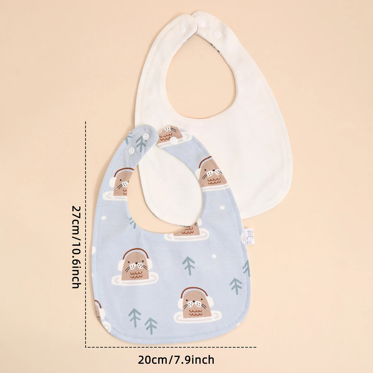 Lot de 4 bavoirs coton
