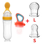 Safe Baby Spoon Bottle and Fruit Feeder Kit Baby Feeding Bottle Toddler Fresh Vegetable Fruit Pacifier Toddler Feeding Supplies