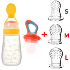 Safe Baby Spoon Bottle and Fruit Feeder Kit Baby Feeding Bottle Toddler Fresh Vegetable Fruit Pacifier Toddler Feeding Supplies