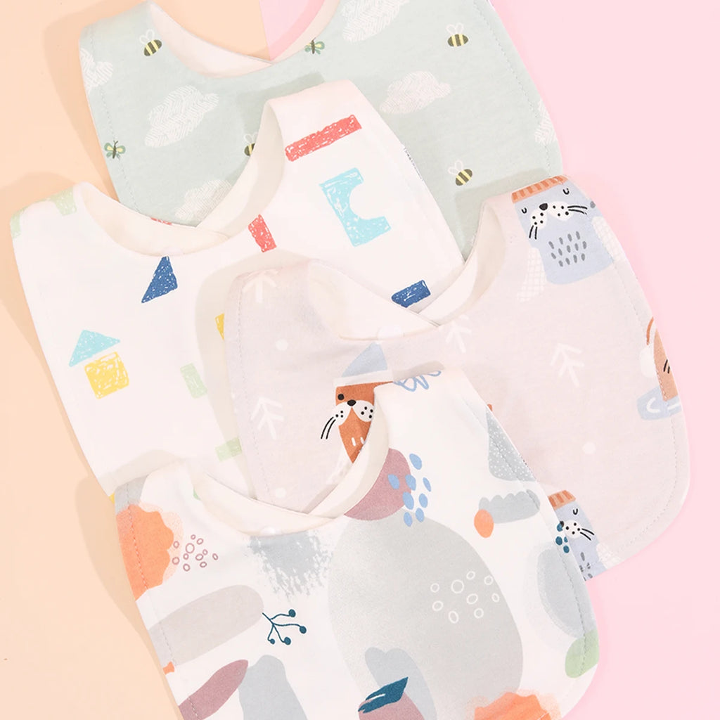 Lot de 4 bavoirs coton