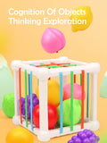 Cube éducatif 7 pièces – Tri de formes & empilement pour bébé