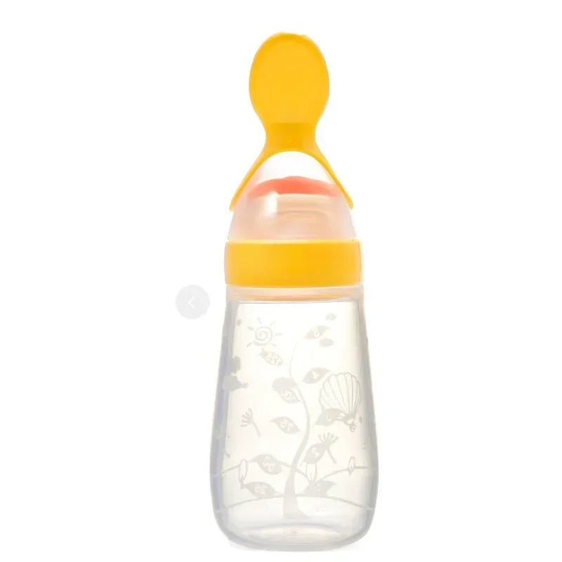 Safe Baby Spoon Bottle and Fruit Feeder Kit Baby Feeding Bottle Toddler Fresh Vegetable Fruit Pacifier Toddler Feeding Supplies