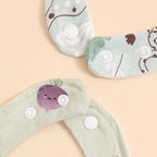 Lot de 4 bavoirs coton