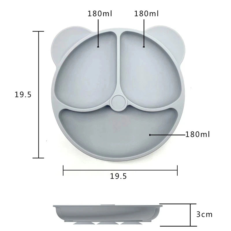 Assiette Ventouse Silicone Bébé – Anti-Dérapante