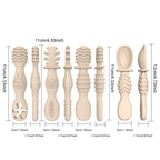 4pcs silicone baby food spoon, training spoon for babies over 6 months old, easy-to-grip tableware, Christmas gift