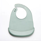 Bavoir Bébé en Silicone Imperméable & Réglable – Sans BPA