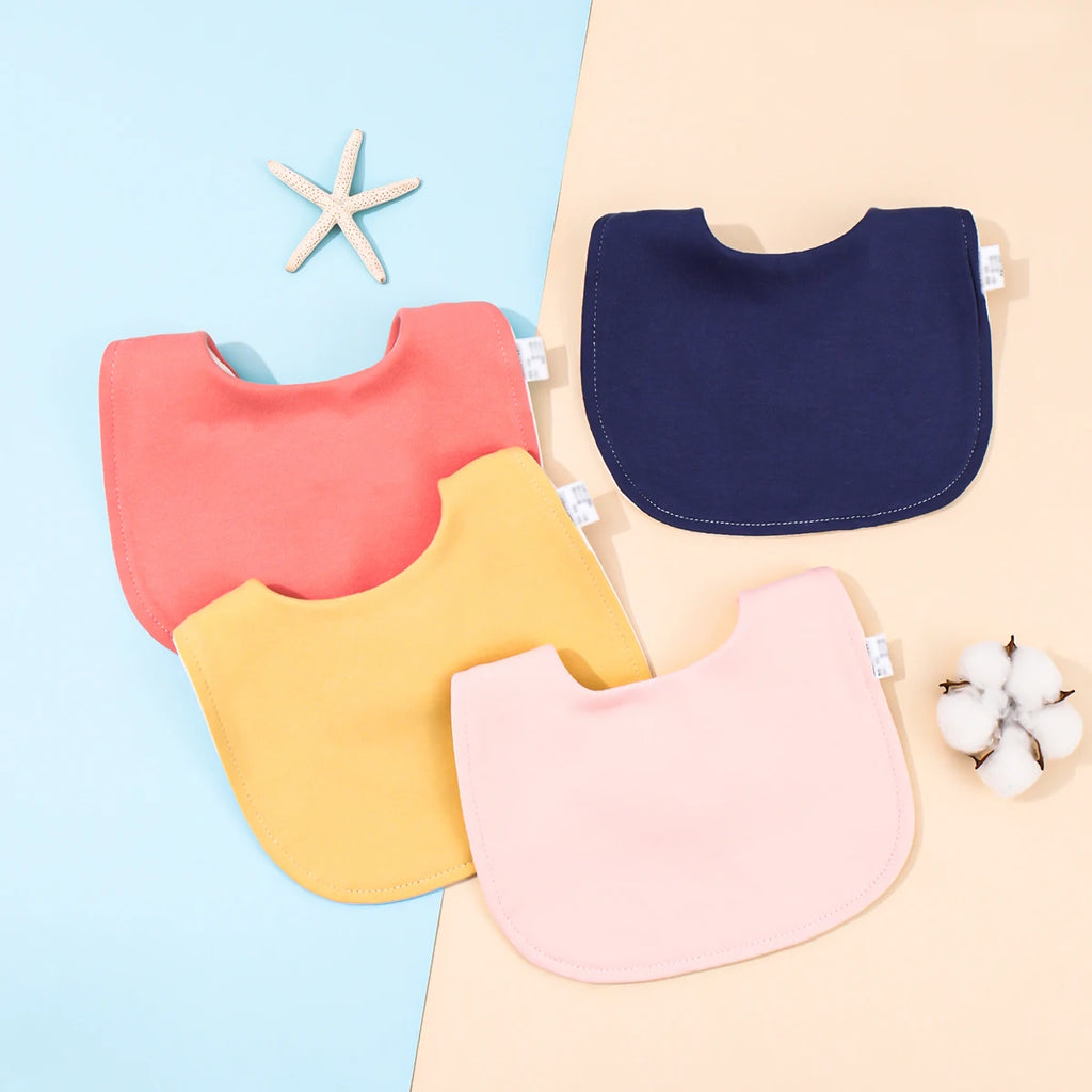 Lot de 4 bavoirs coton